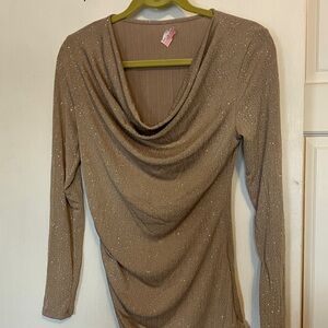 Elegant Beige Long Sleeve Top